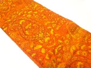 草花模様織出し名古屋帯